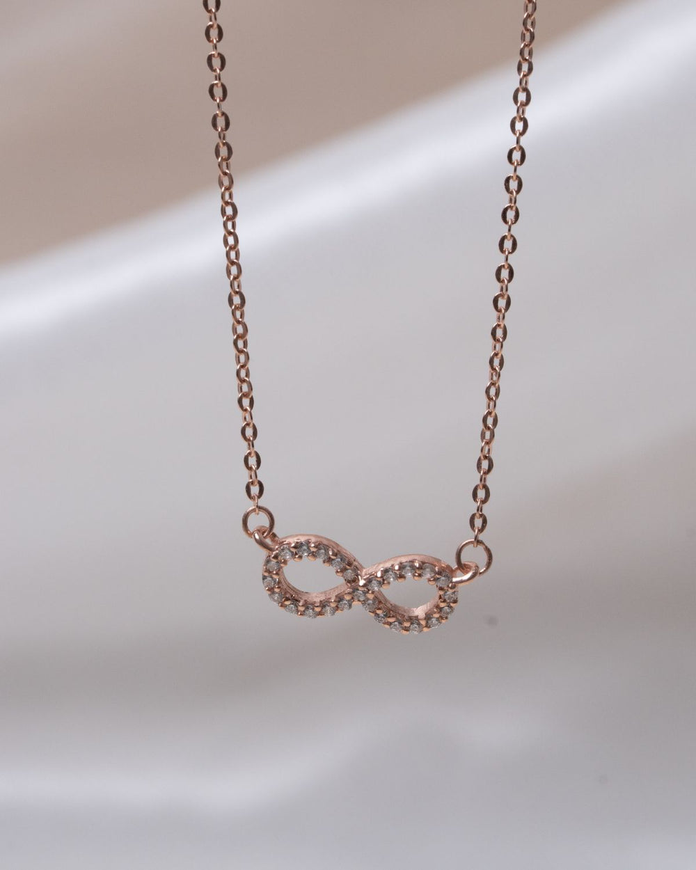 Infinity Love Chain in Rose Gold