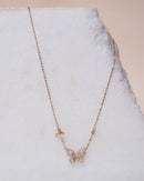 Rose Gold-Tone Dual Butterfly Station Chain
