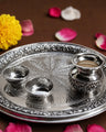 Floral Engraved Pooja Thali Set
