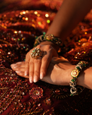 Traditional Meenakari Kundan and Pearl Animal Bangles