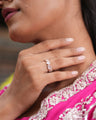 Rosé Glow Oval Trio Ring