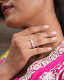 Rosé Glow Oval Trio Ring