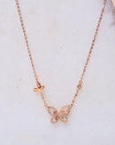 Rose Gold-Tone Dual Butterfly Station Chain