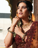 Traditional Meenakari Kundan and Pearl Animal Bangles