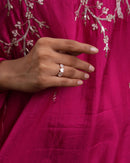 Rosé Glow Oval Trio Ring