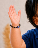 Evil Eye Black Onyx Beaded Bracelet