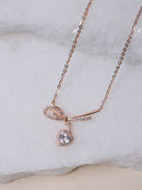 Bow With A Hanging Heart Chain