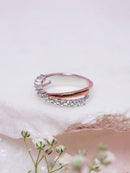 Dual-Tone Intersecting Band Ring