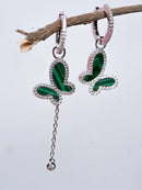 Malachite Butterfly Earrings