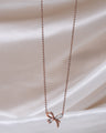 Ribbon Pendant Rose Gold Chain