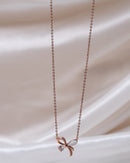 Ribbon Pendant Rose Gold Chain