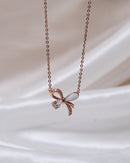 Ribbon Pendant Rose Gold Chain