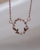 Rose Gold Botanical Wreath Chain