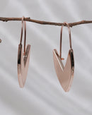 Modern Minimalist V-Shape Drop Earrings