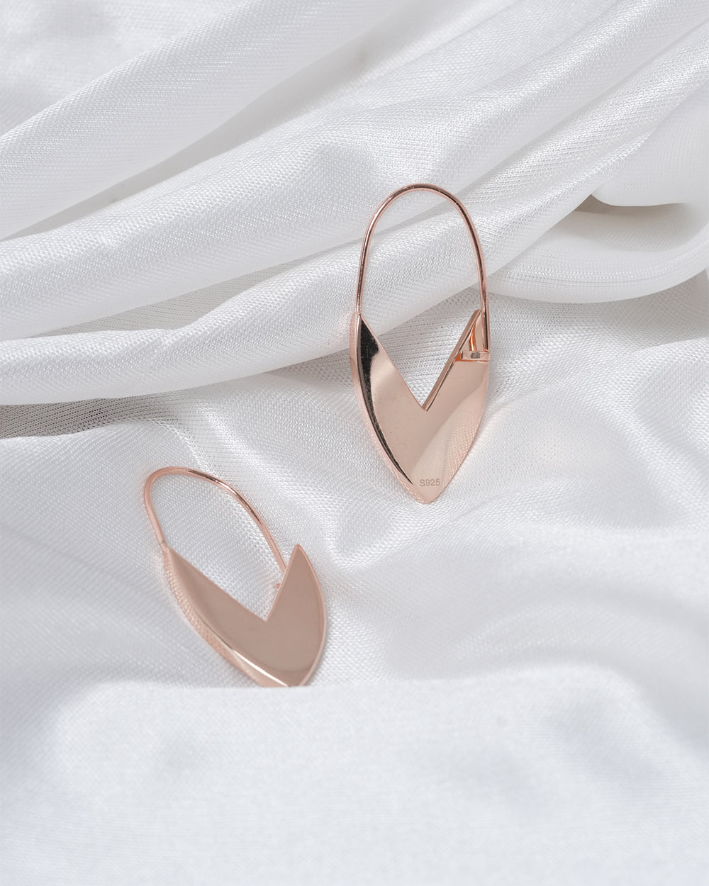 Modern Minimalist V-Shape Drop Earrings