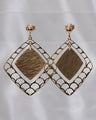 Hollow Geometric Diamond Shaped Earnings