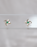 Ivory Bloom Stud Earrings
