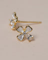 Enamel Clover Flower Stud Earrings