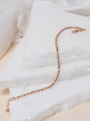 Lustrous Rose Gold Chain Bracelet