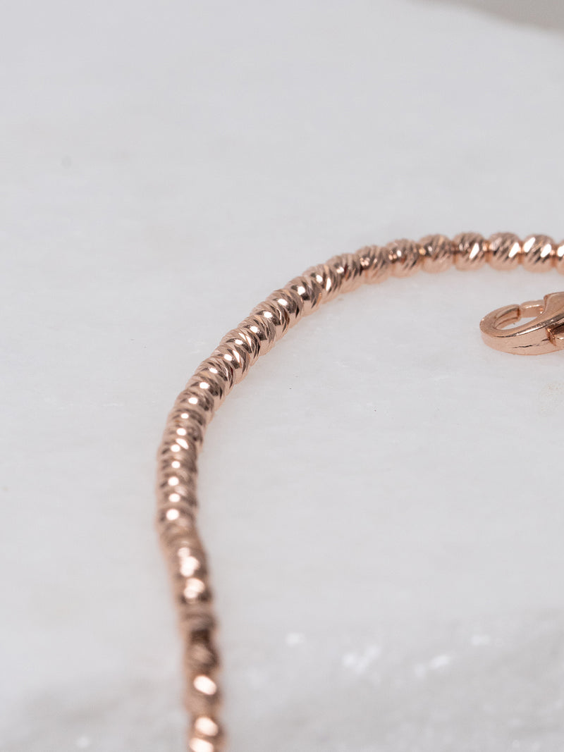 Lustrous Rose Gold Chain Bracelet