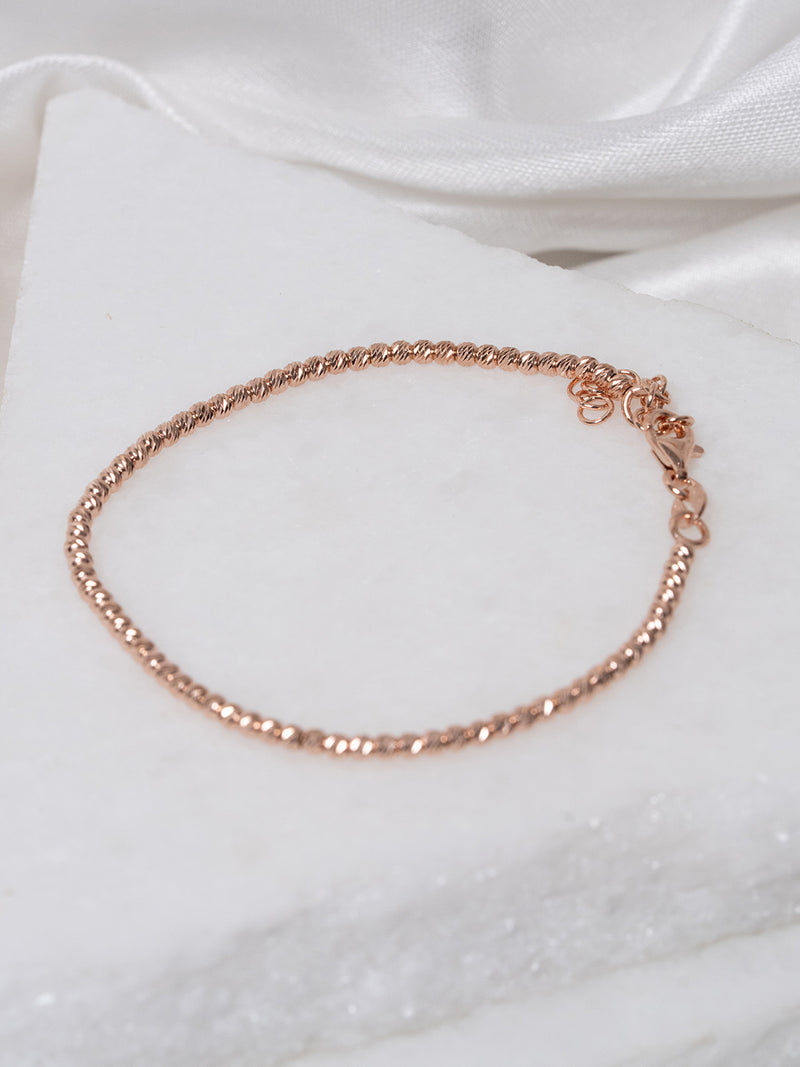 Lustrous Rose Gold Chain Bracelet