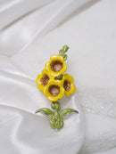 Vibrant Enamel Sunflower Brooch