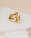 Golden Embrace Layered Hoops