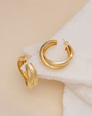 Golden Embrace Layered Hoops