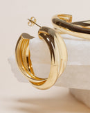 Golden Embrace Layered Hoops
