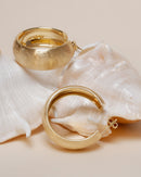 Gold Huggie Hoop Earrings- Medium