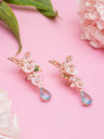 Butterfly Floral Drop Earrings