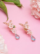 Butterfly Floral Drop Earrings