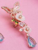 Butterfly Floral Drop Earrings