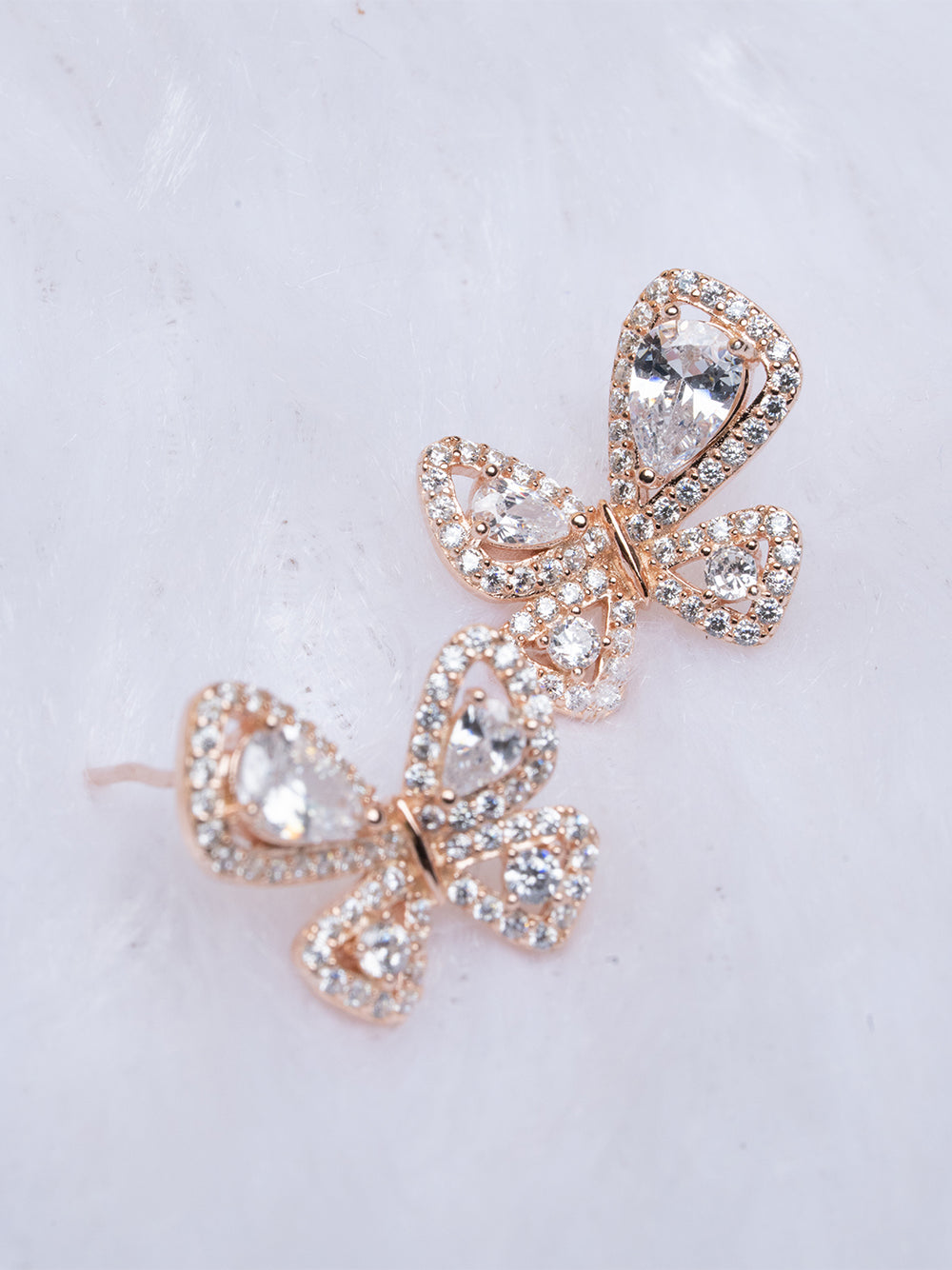 Rose Gold Butterfly Earrings