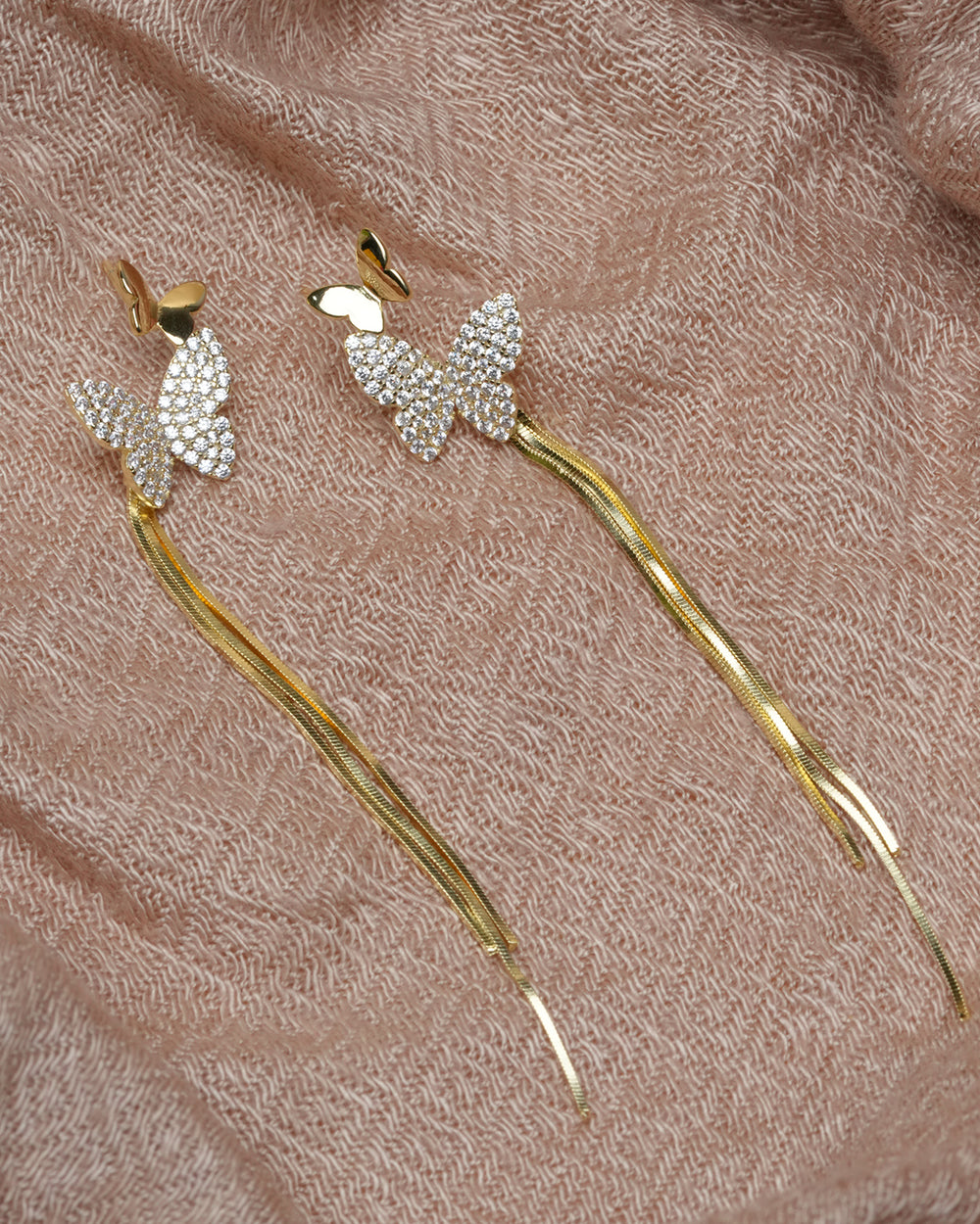 Butterfly Dangle Tassel Earrings