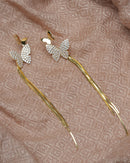 Butterfly Dangle Tassel Earrings