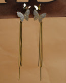 Butterfly Dangle Tassel Earrings