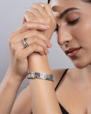 Silver Weave Cuff Bracelet