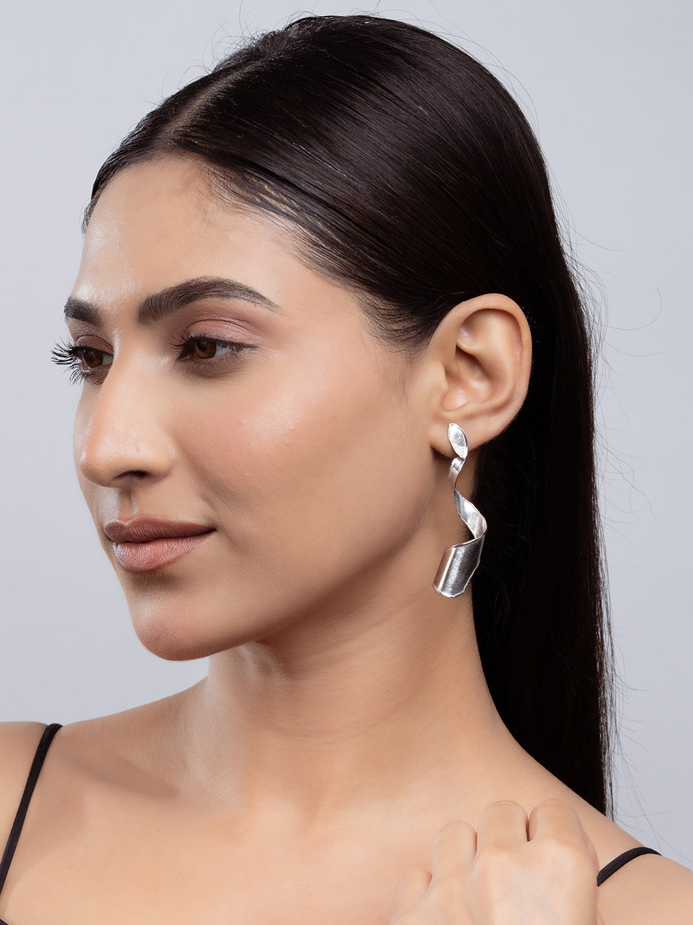 Silver Twist Earrings