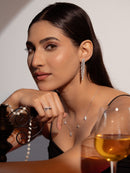 Dazzling Baguette & Marquise Crystal Cluster Drop Earrings