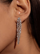 Dazzling Baguette & Marquise Crystal Cluster Drop Earrings