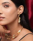 Gold Twist Earrings