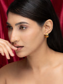 Textured Gold Hoop Earring