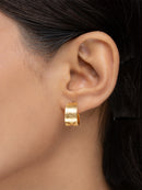 Textured Gold Hoop Earring