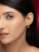 Textured Gold Hoop Earring