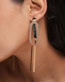 Golden Cascade Tassel Earrings