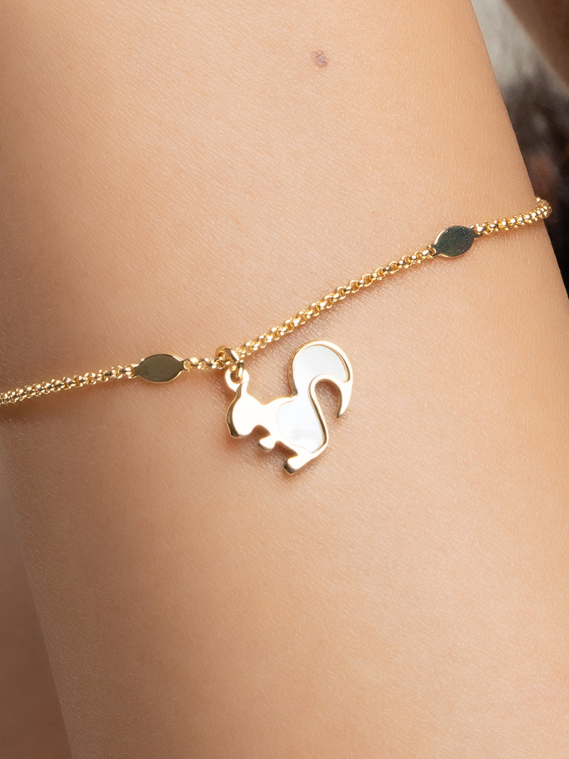 The Whimsical Squirrel Charm Bracelet