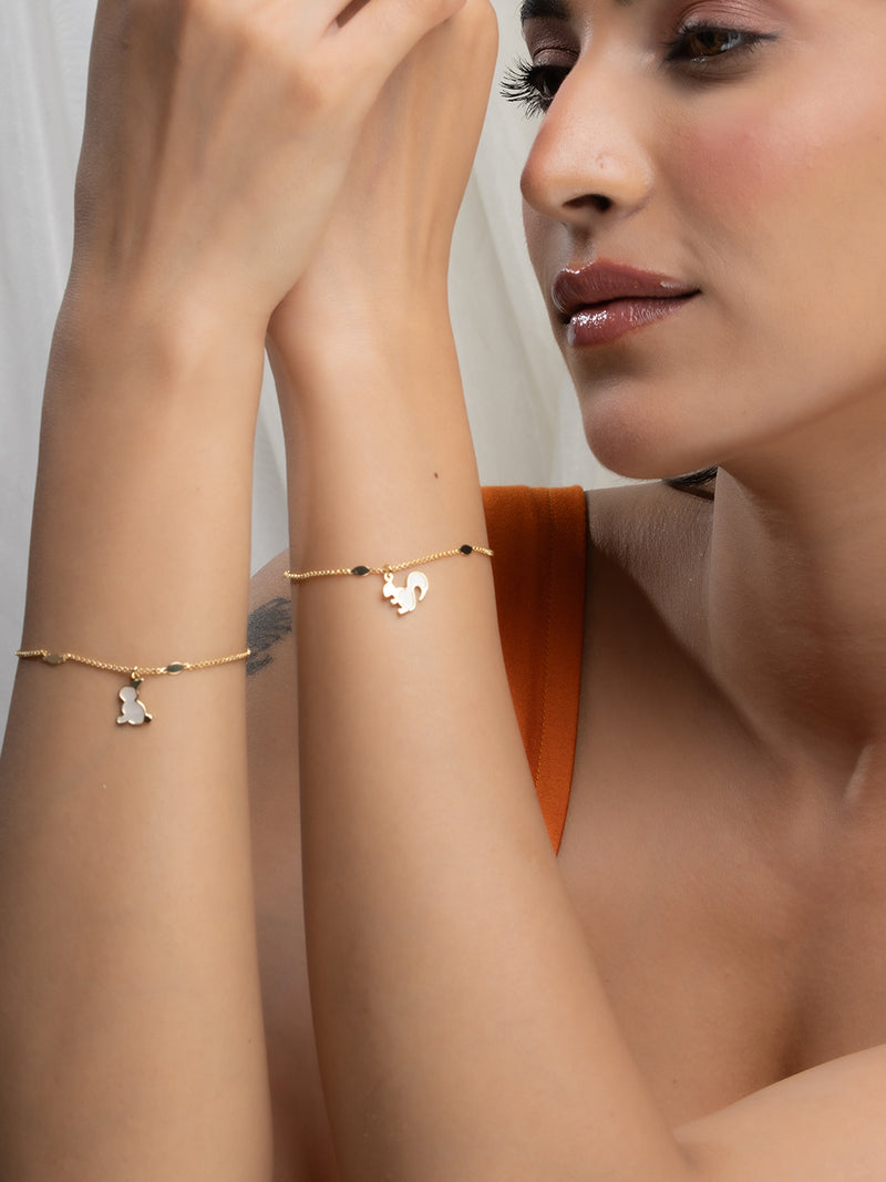 The Whimsical Squirrel Charm Bracelet