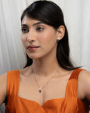 Flower pearl drop chain & Earring