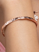 Silver-Tone Hammered Texture Kada